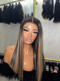 Highlighted Straight 5x5 HD Closure Wig