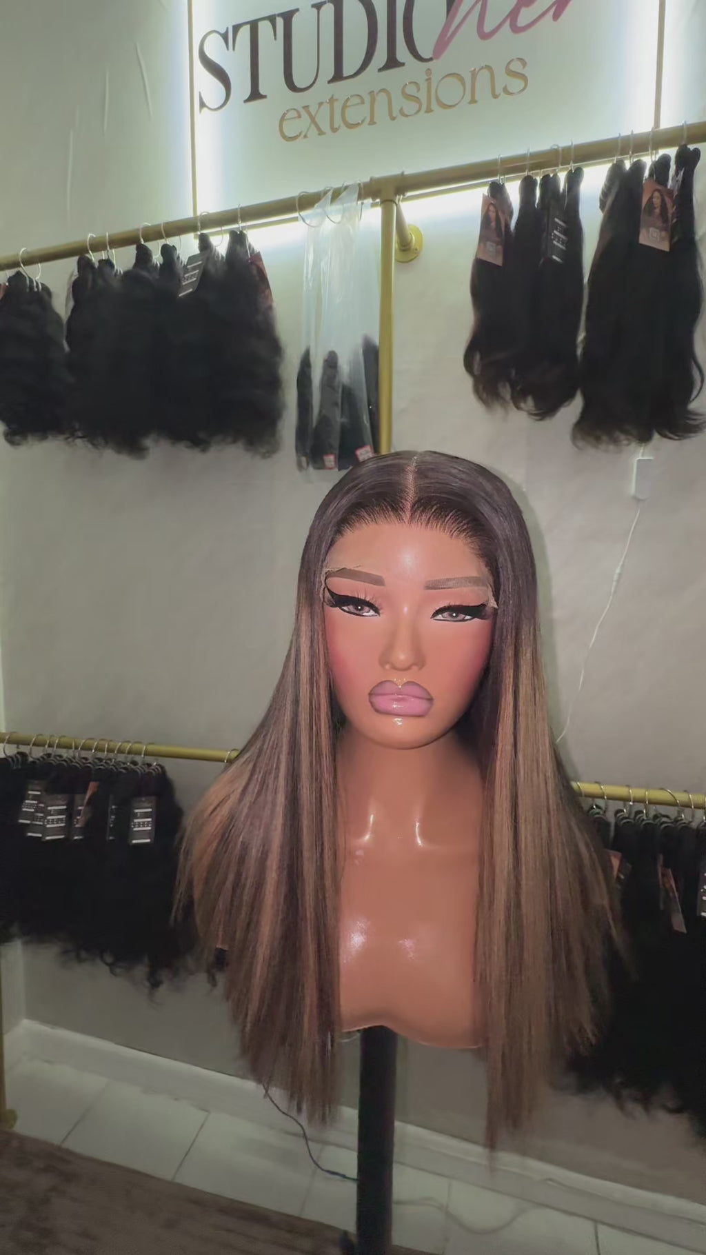 Highlighted Straight 5x5 HD Closure Wig