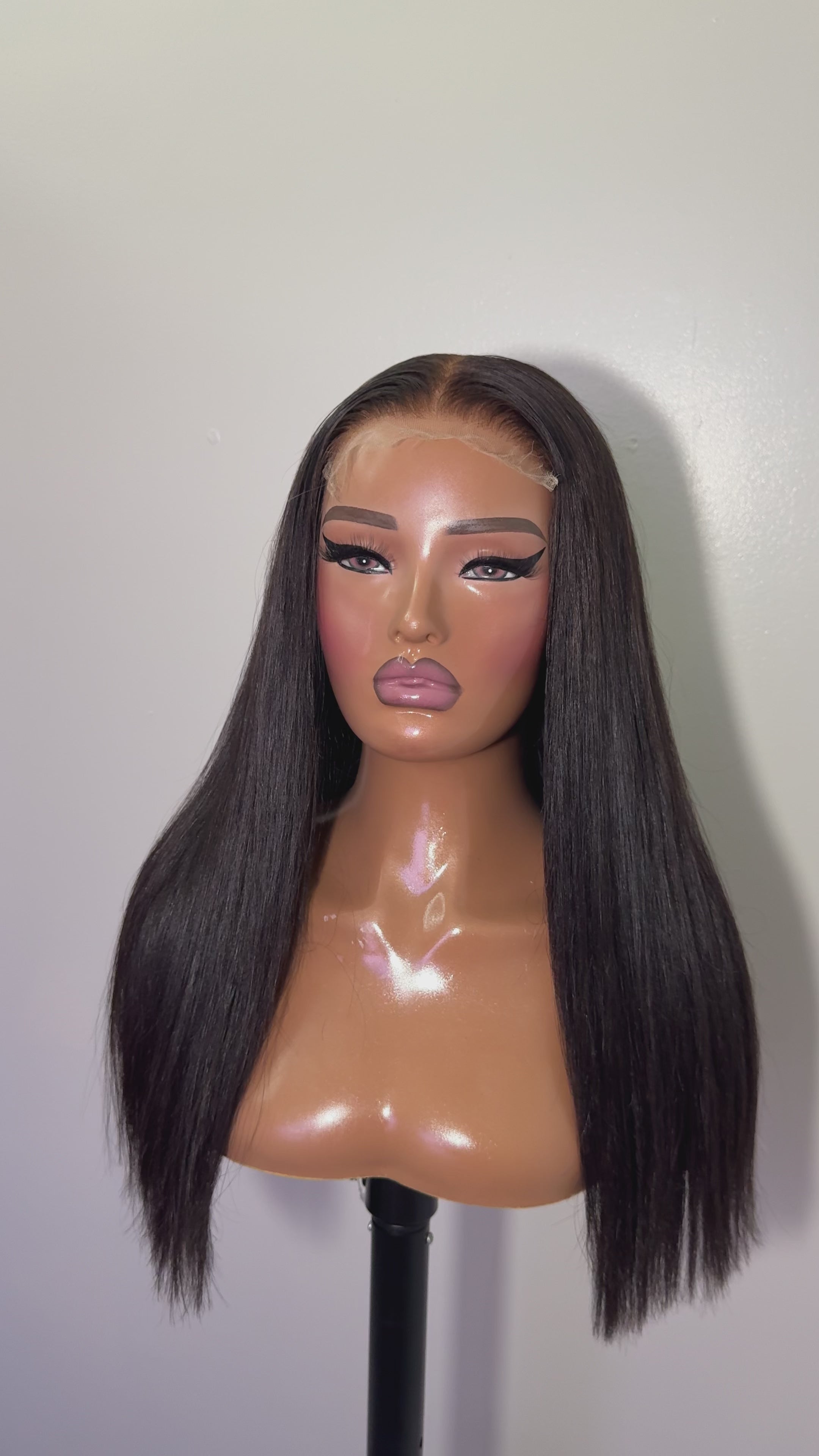 18" Straight 5x5 HD Wig